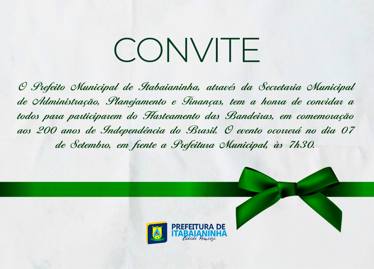 CONVITE / DIA DO EVANGÉLICO - Prefeitura Municipal de Itapiratins